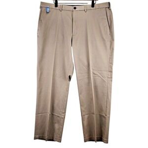 Haggar Clothing Mens Classic Fit Premium No Iron Khaki Stretch Pants 42x29